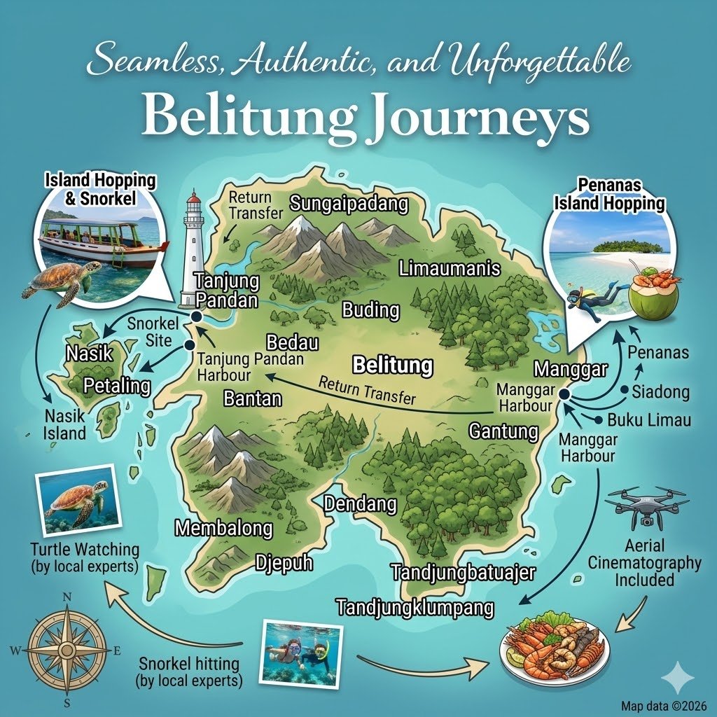 Belitung Tourism Map